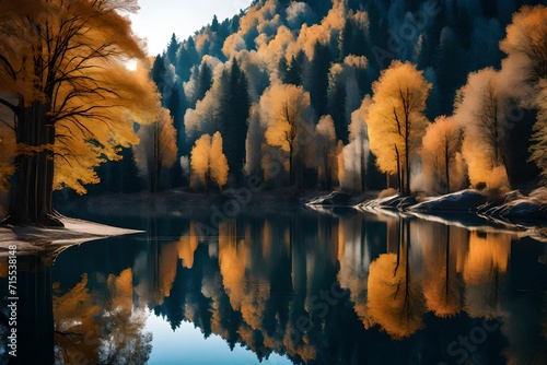 reflection in the water  Generated Ai