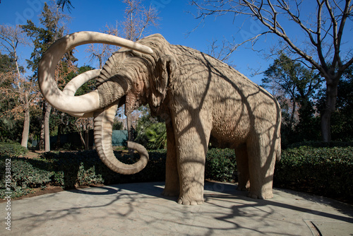 Mammoth. The mammoth of the Ciutadella park, in Barcelona, a city in Spain.