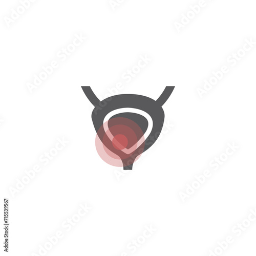 Human bladder line icon. Vector sign for web graphic.