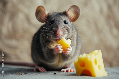 Whiskered Connoisseur: Mouse and Gouda Moment