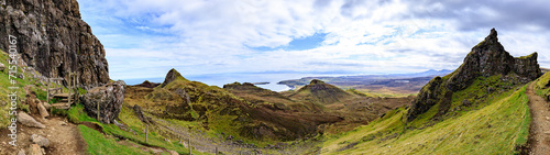Breathtaking Panorama of Quiraing   s Majestic Landscape in Isle of Skye