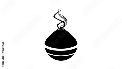Air Humidifier sign, black isolated silhouette