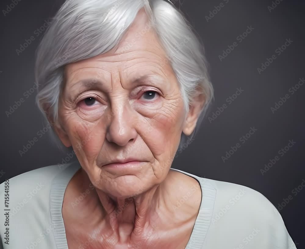 A portrait of an elderly lady A portrait of an elderly lady