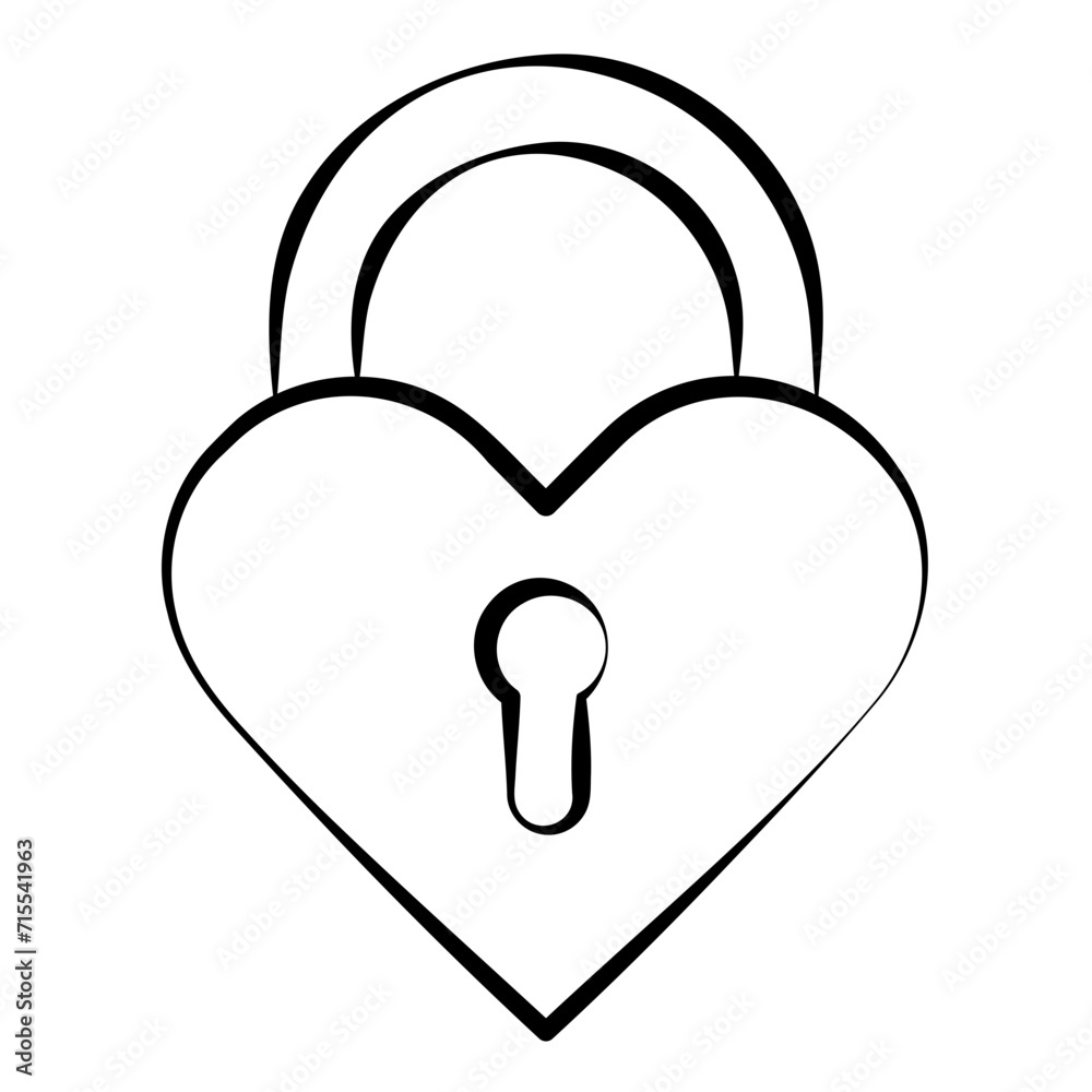 Heart Lock Icon Heart Lock Icon