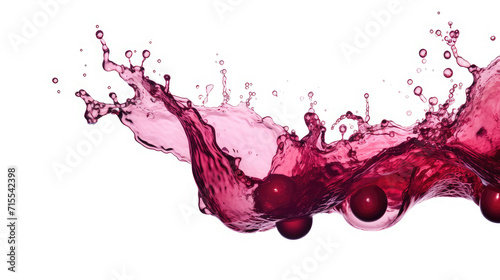 captivating red liquid splash, isolated white background