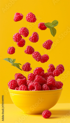 raspberries and blueberries