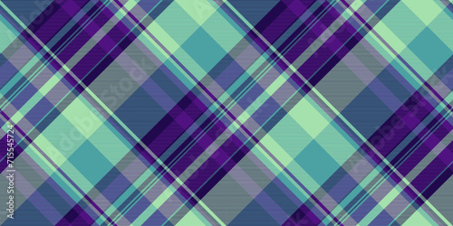 Comfort tartan textile seamless, printing background vector check. Formal plaid texture pattern fabric in violet and cyan colors.