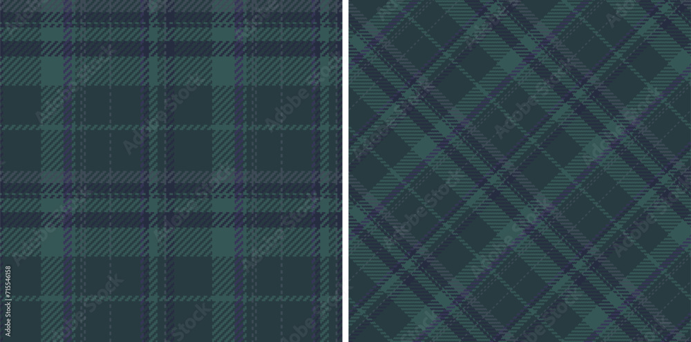 Tartan pattern seamless of background plaid check with a vector fabric textile texture. Set in stylish colors for fashion bandanas in cool style.