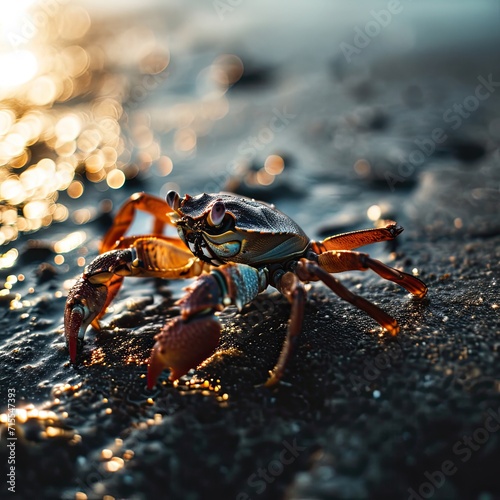 Close up of a red crab in the mangroves, Itacare, Brazil © Zahid