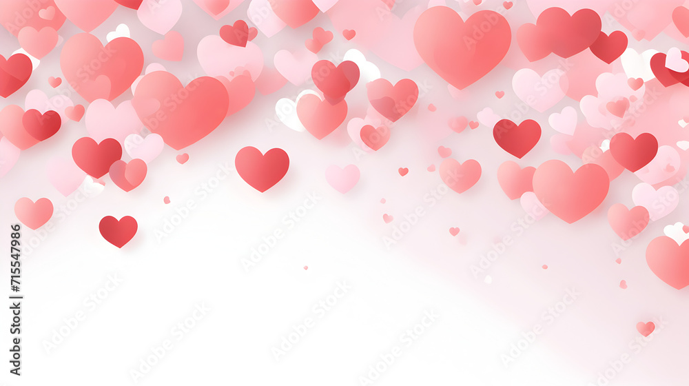 Beautiful pink hearts for happy valentines day,,
Red heart paper on pink background for Mothers Day and Valentine Day love banner design vector illustration with blank space.Paper hearts. Valentines