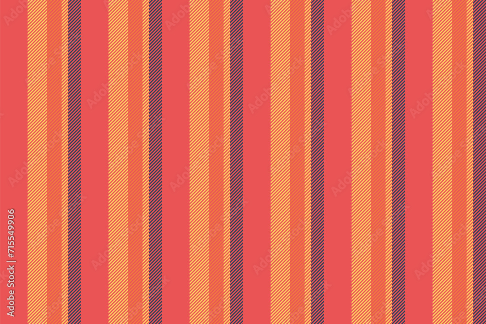 Grungy lines fabric vertical, dining seamless stripe texture. Pillow background pattern textile vector in red and amber colors. Grungy lines fabric vertical, dining seamless stripe texture. Pillow background pattern textile vector in red and amber colors.