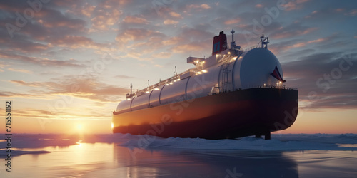 Clean Energy For Sea Transport Lh Gas In A Ships Cryotank, Enabling Renewable Propulsion. Сoncept Solar-Powered Boats, Hydrogen Fuel Cells For Ships, Wave Energy Converters, Electric Ferries photo