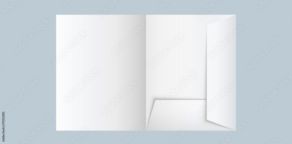 Blank Presentation Folder Icon, Use For Business Design And Logo Vector Illustration.