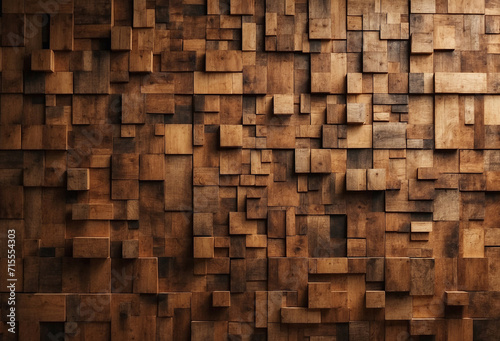 wood squares background close up  wood cubes