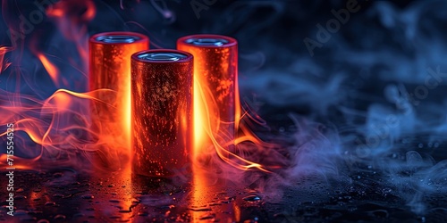 Dangerous Lithiumion Batteries Catch Fire, Emitting Red Flames Rechargeable Battery Safety Hazard. Сoncept Winter Fashion Trends, Home Organization Tips, Healthy Recipes For Busy People