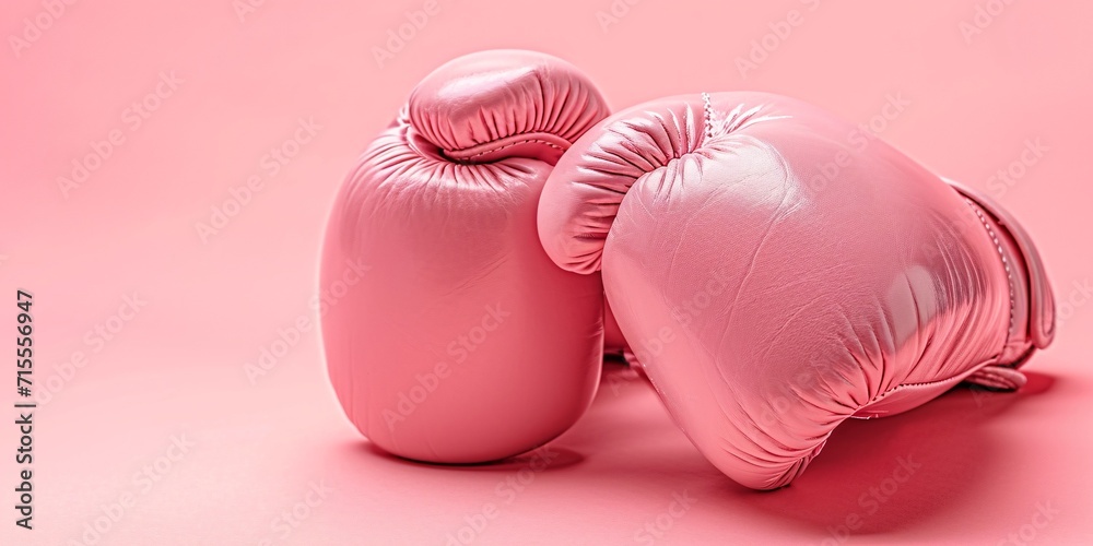 Photo pink boxing gloves 