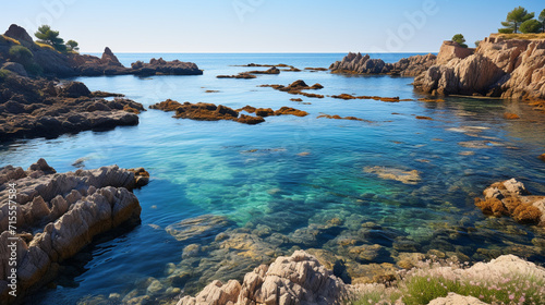 rocky coast of the sea