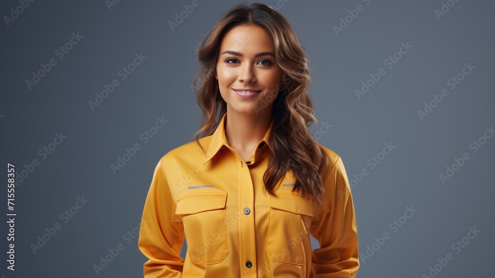 Engineering Excellence: Smiling Female Engineer for Advertising Engineering Excellence: Smiling Female Engineer for Advertising