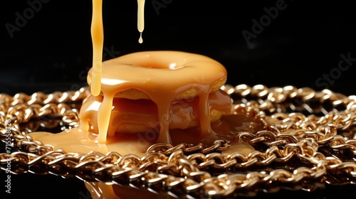 Shiney large gold rapper chain dripping rosin UHD wallpaper