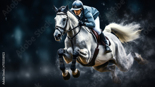 Horse Jumping, Equestrian Sports, Show Jumping themed photo. photo
