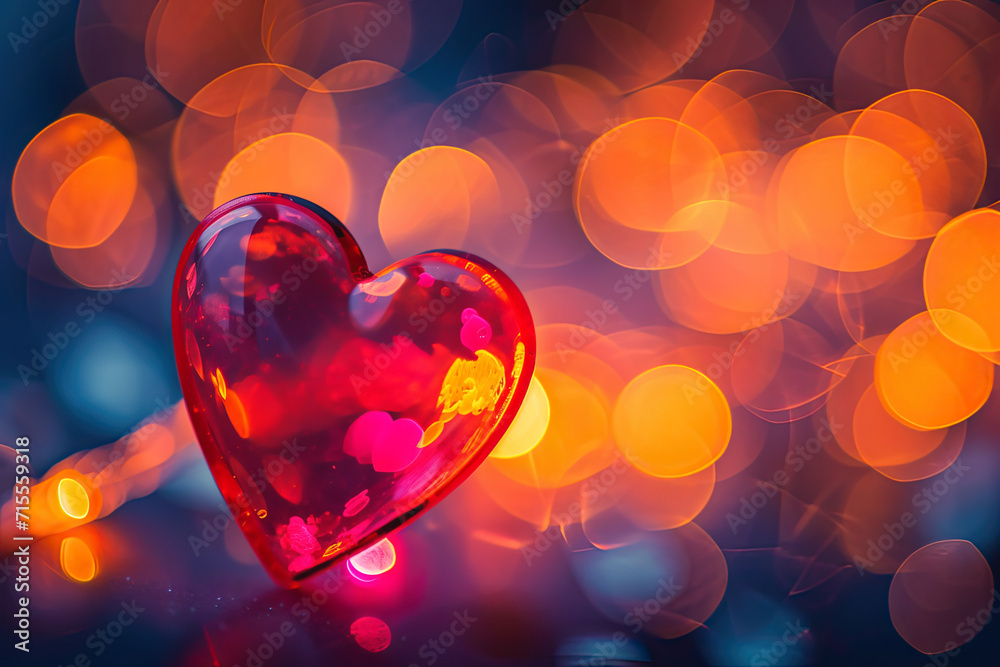 Heart bokeh background for Valentine Heart bokeh background for Valentine