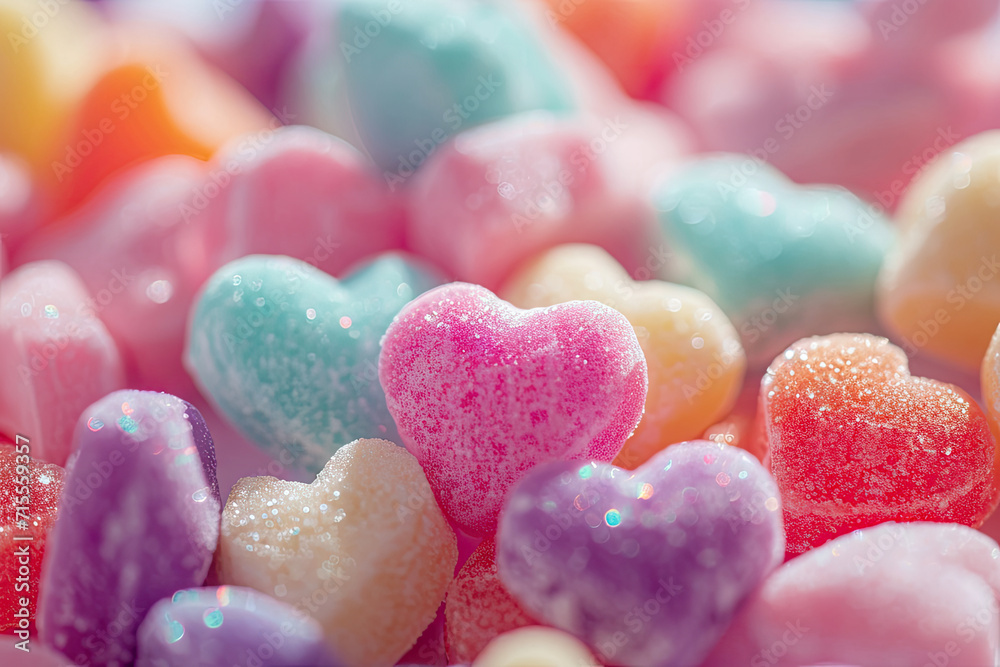 Heart shape candy and Valentines Day Heart shape candy and Valentines Day