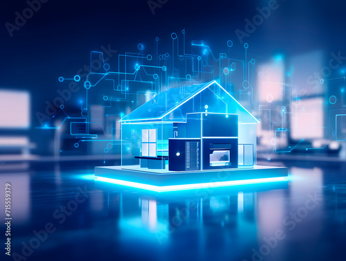 smart home technology futuristic concept for business background