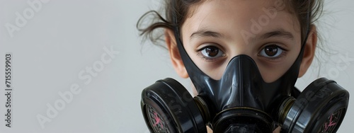 person in gas mask