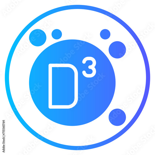 vitamin d3 gradient icon