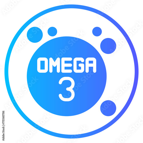 omega 3 gradient icon