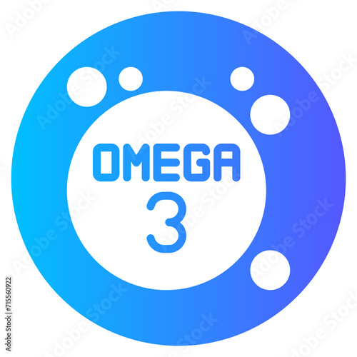 omega 3 gradient icon