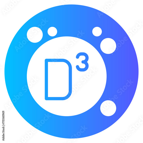 vitamin d3 gradient icon