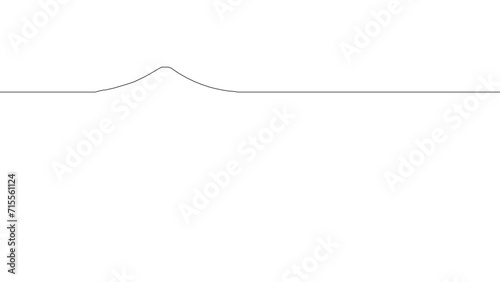 Mount Fuji Minimalist Single Line Mountain Vector