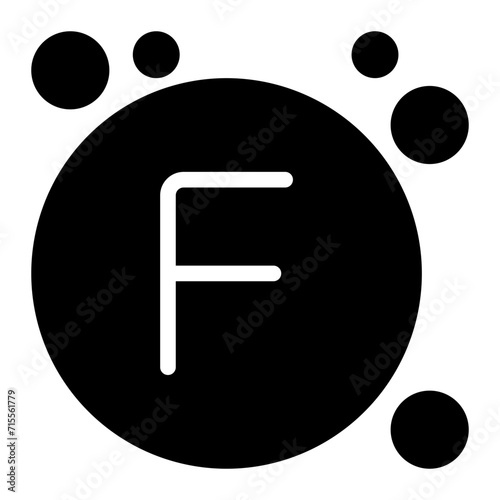 Fluoride glyph icon