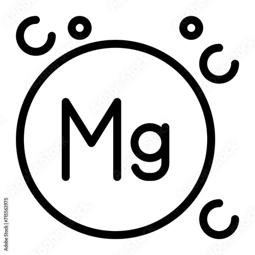 magnesium line icon