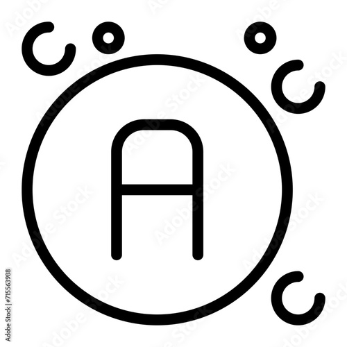 vitamin a line icon