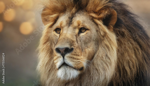 CloseUp Image of Lion in Potrait in 4K © Prashant