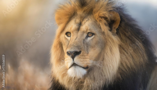 CloseUp Image of Lion in Potrait in 4K