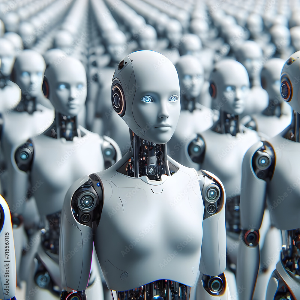 AI humanoid robots. Concept of technology in modern world. AI humanoid robots. Concept of technology in modern world.