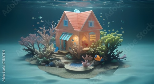 house under water
