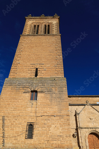 Architectural details of the beautiful church of San Nicolas de Bari church in Priego, Cuenca photo