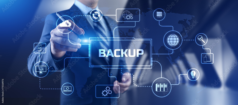 Backup Disaster recovery data protection technology concept. Backup Disaster recovery data protection technology concept.