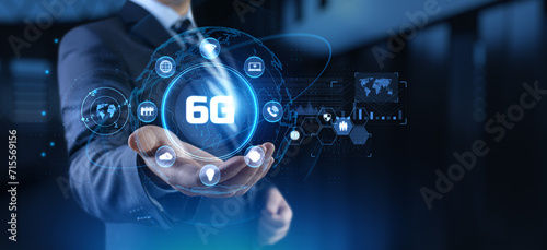6G Six generation high speed mobile internet wireless  connection. © Murrstock
