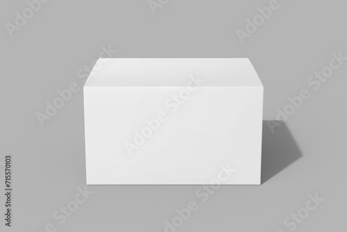 Realistic blank cardboard box product packaging isolated 3d rendering