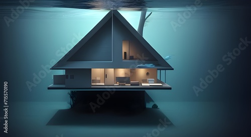 house under water