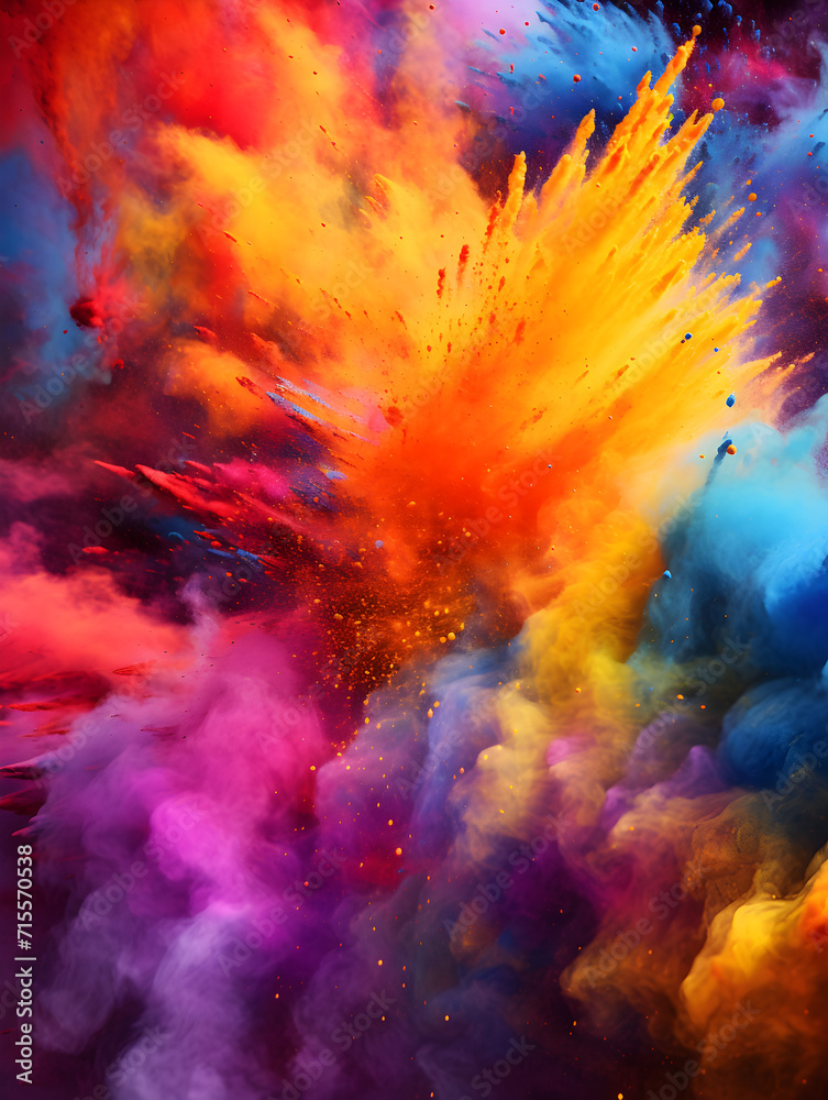 Abstract colorful podwer paint, holi festival celebration Abstract colorful podwer paint, holi festival celebration