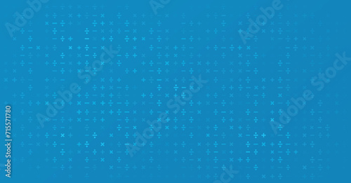 Math symbols background with pluses, minuses, division and multiplication. Business education concept.
