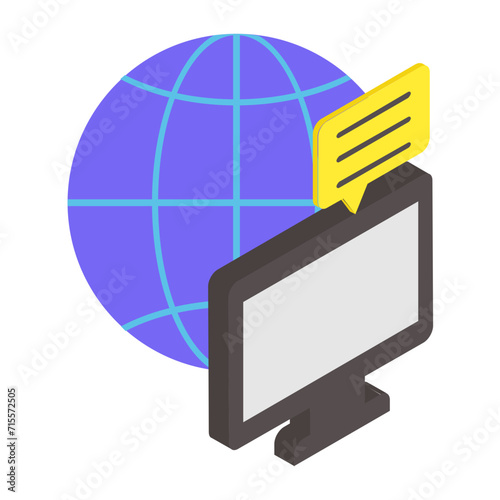 Global Business and Organizational Excellence isometric Concept Vector Icon Design, Big data Symbol, Business intelligence Sign,Web hosting and Data Center Stock Illustration
