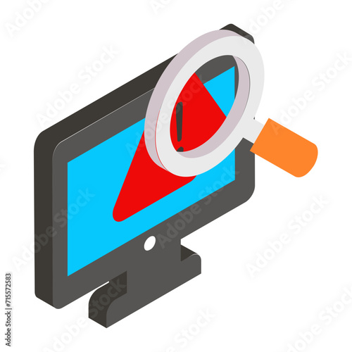 Encrypted search isometric Concept, Research activities Vector Icon Design, Big data Symbol, Business intelligence Sign,Web hosting and Data Center Stock Illustration