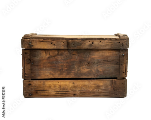 old wooden box isolated photo
